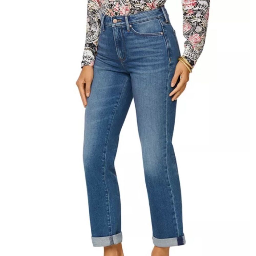 NYDJ Relaxed High Rise Cuffed Ankle Cropped Jeans 16‎